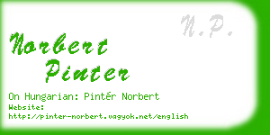 norbert pinter business card