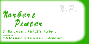 norbert pinter business card
